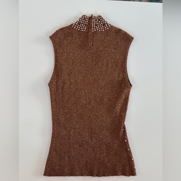 Vintage Marshall-Rousso metallic beaded top - Picture 3 of 5